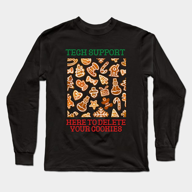 Funny Christmas Tech Support Long Sleeve T-Shirt by reesea